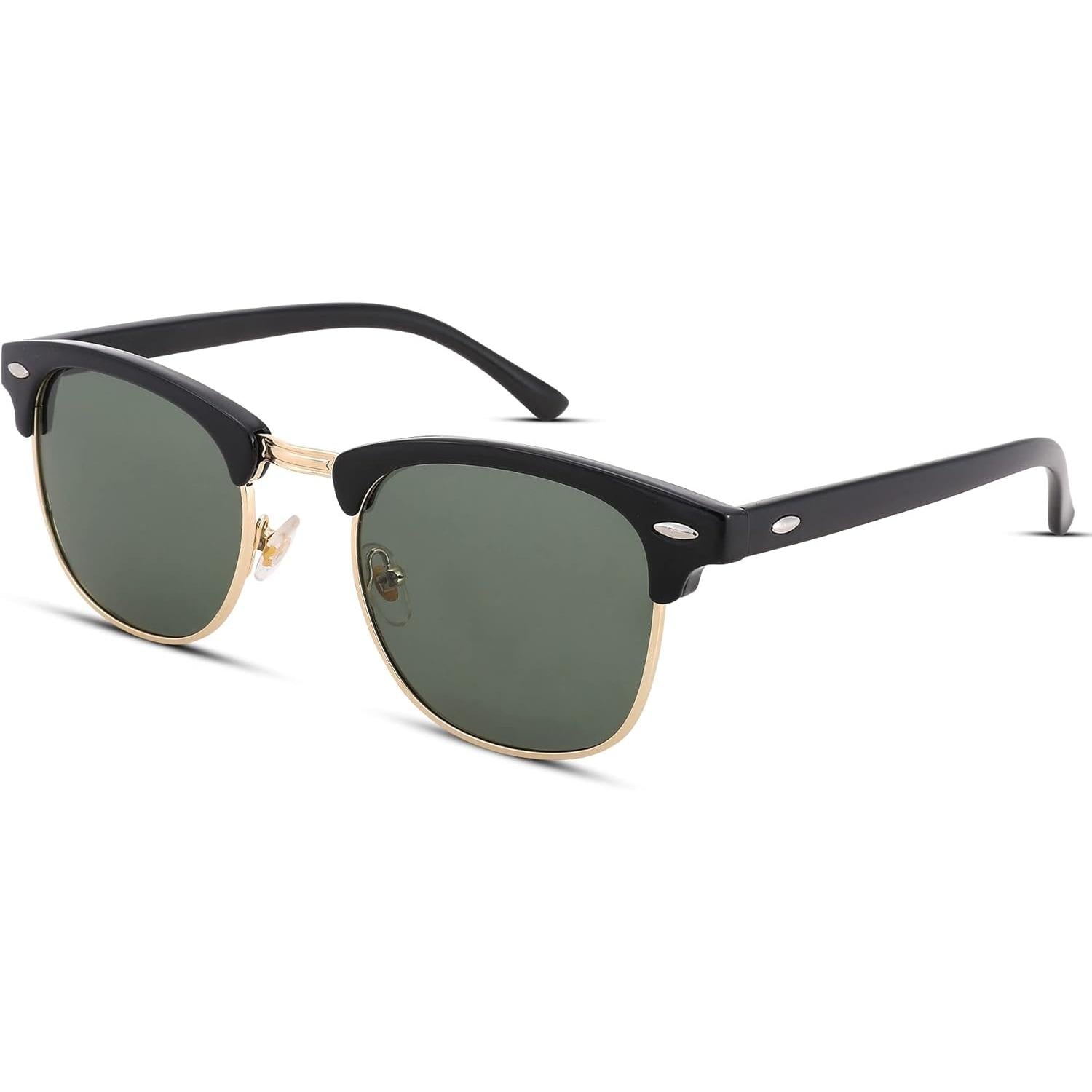 Pro Acme Semi-Rimless Polarized Sunglasses UV 400 Protection for Women Men